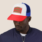Casquette Conception ludique de Noël rouge blanc et vert (En situation)