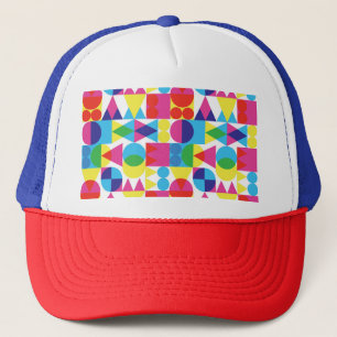 Casquette Conception motif géométrique Abstraite et colorée.
