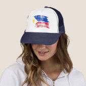 Casquette Conception philippine fraîche de drapeau (En situation)