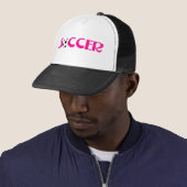 Casquette Conception rose de ballon de football (En situation)