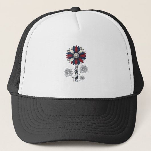 Casquette Conception vectorielle de feux d'artifice de fleur (Devant)