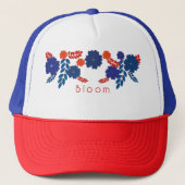 Casquette Conception vectorielle de fleurs bleues simples (Devant)