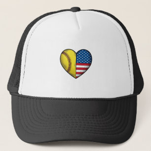 Casquette Conception vectorielle vintage de softball USA dra