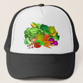 Casquette Conception végétarienne de salade dessus (Devant)