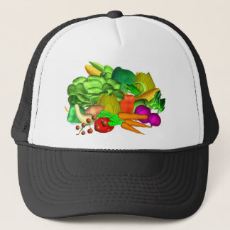 Casquette Conception végétarienne de salade dessus