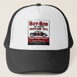 Casquette Conception vintage de boîte en fer blanc d'huile