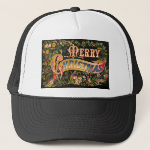 Casquette Conception vintage de fleur de Joyeux Noël