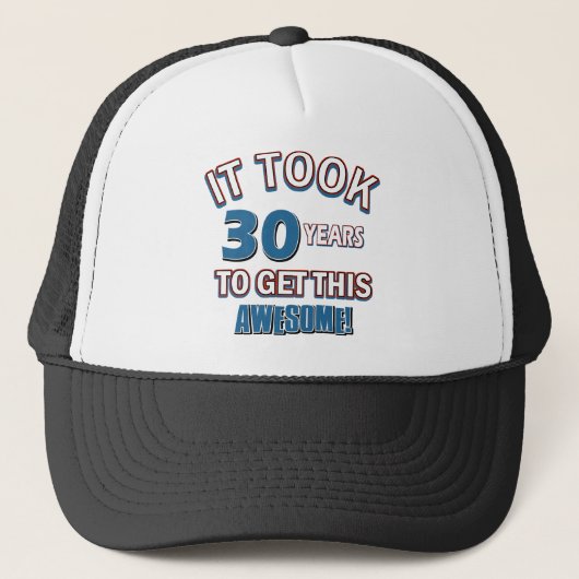Casquette conceptions d'anniversaire de 30 ans (Devant)