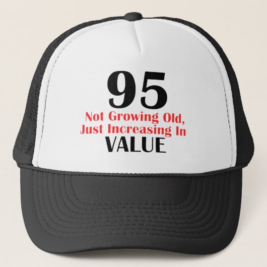 Casquette conceptions d'anniversaire de 95 années (Devant)