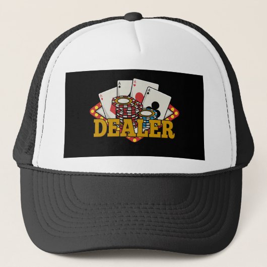 Casquette Concessionnaire de casino de poker (Devant)