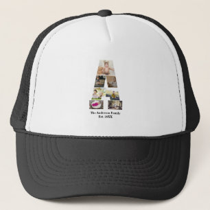 Casquette Concevez votre propre lettre Un collage photo