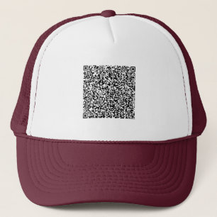 Casquette Concevez votre propre QR Code Trucker Hat Exemple