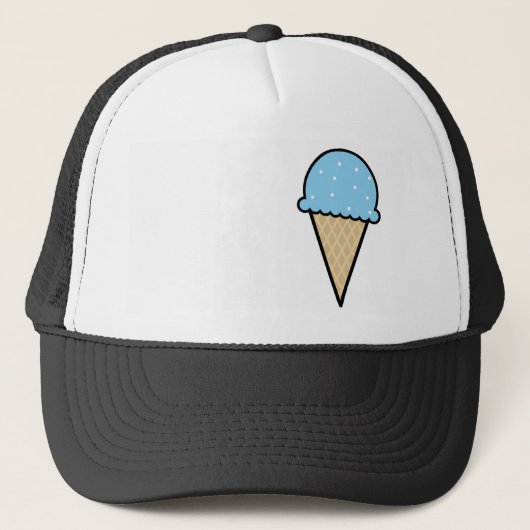 Casquette Cône de crème glacée bleue (Devant)