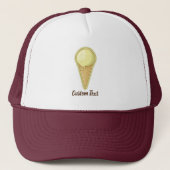 Casquette Cône de glace à une boule (Devant)
