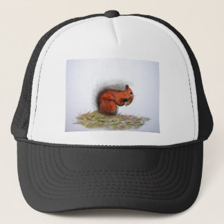 Casquette cône de pin d'écureuil rouge