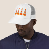 Casquette Cône de signalisation avec bandes grises (En situation)