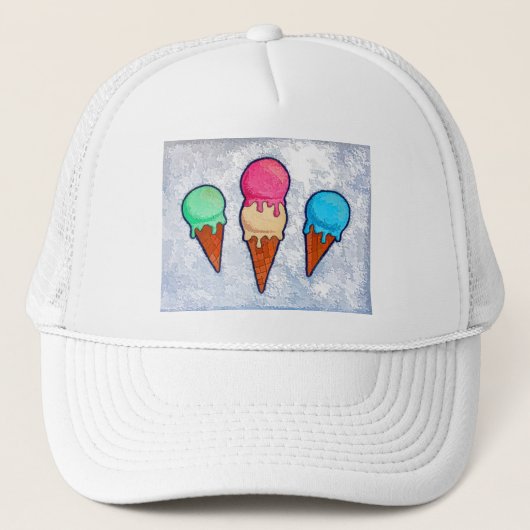 Casquette cônes de crème glacée (Devant)