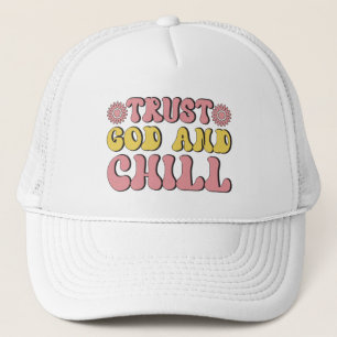 Casquette Confiance inspirante en Dieu, mot chill art