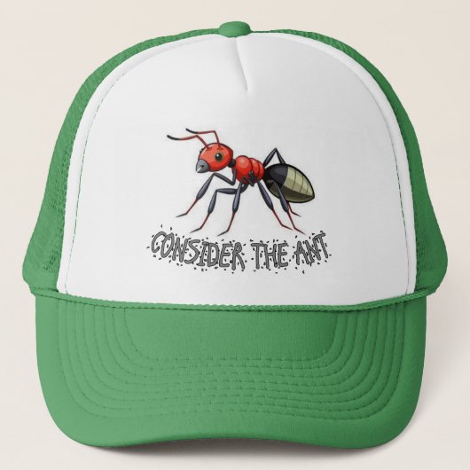Casquette Considérez le chapeau de fourmi (Devant)