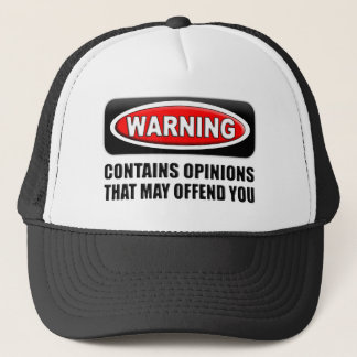 Casquette Contient des avis que peut vous offenser