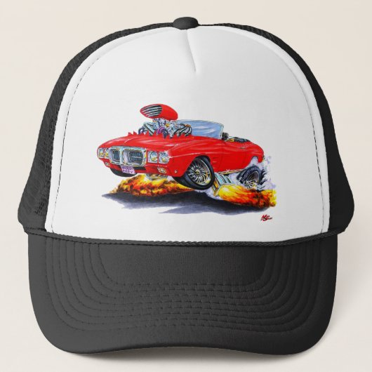 Casquette Convertible 1969 rouge de Firebird (Devant)
