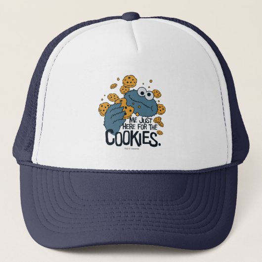 Casquette Cookie Monster | Je suis juste là pour les cookies (Devant)