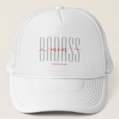 CASQUETTE COOL BADASS MOM STRONG MOM SIMPLE MOM SCRIPT ROUGE (Devant)