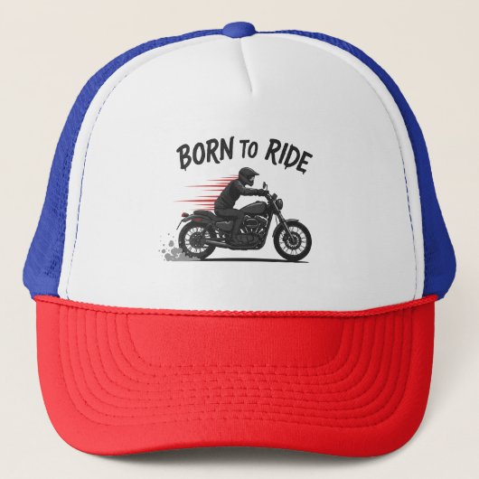 Casquette Cool Biker Gift - "Born to Ride" Design (Devant)