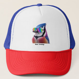 Casquette Cool Bleu Jay Oiseau porter lunettes de soleil Ret
