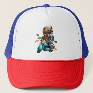 Casquette Cool chien biker, mignon Yorkshire terrier chien c