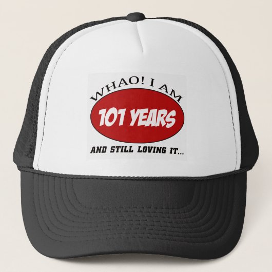 Casquette cool conceptions d'anniversaire de 101 années (Devant)