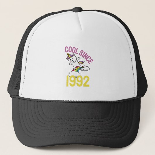 Casquette Cool depuis 1992 Dabbing Unicorn Chat 30e annivers (Devant)
