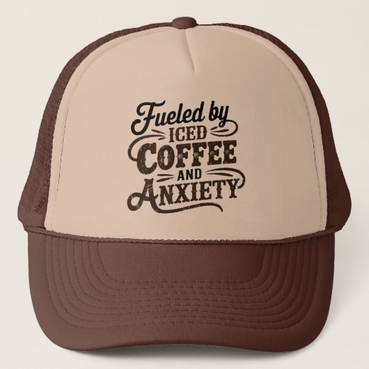 Casquette Cool retro word art coffee (Devant)