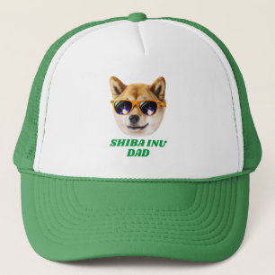 Casquette Cool Shiba Inu Papa Portant Fête des pères Lunette