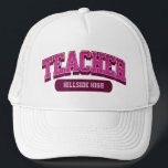 Casquette Cool sur mesure École moderne enseignant tendance<br><div class="desc">Devenez un enseignant moderne et élégant avec ce chapeau de camionneur cool sur mesure ! Design tendance qui crie professionnalisme et flair. Élevez votre vibe de classe !</div>