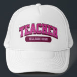 Casquette Cool sur mesure École moderne enseignant tendance<br><div class="desc">Devenez un enseignant moderne et élégant avec ce chapeau de camionneur cool sur mesure ! Design tendance qui crie professionnalisme et flair. Élevez votre vibe de classe !</div>