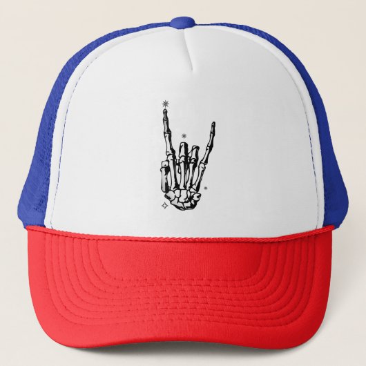 Casquette Copie De Dessin À Main De Squelette (Devant)