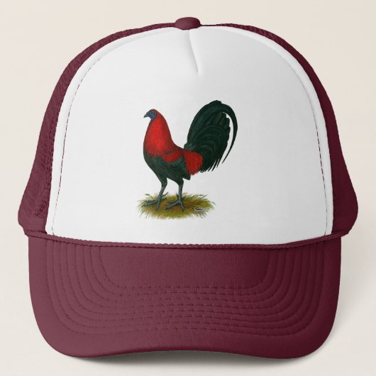 Casquette Coq américain : Brun Rouge (Devant)