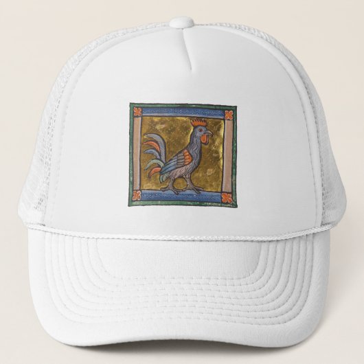 Casquette Coq de bestiaire médiéval c. 1270 (Devant)