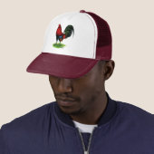 Casquette Coq de combat :  Rouge foncé (En situation)