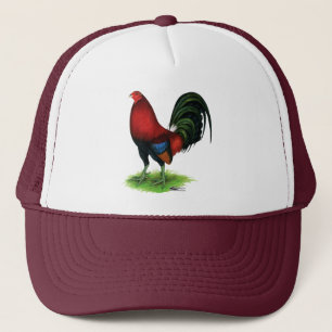Casquette Coq de combat :  Rouge foncé
