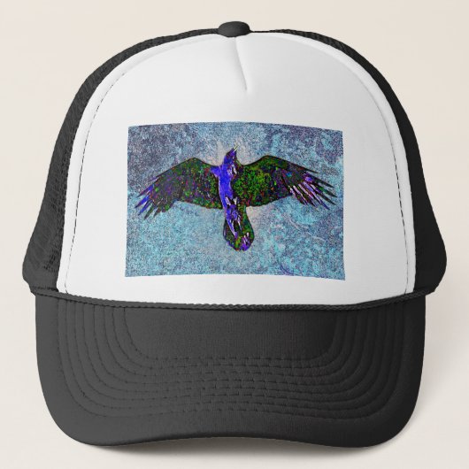 Casquette Corbeau couleur bleu (Devant)