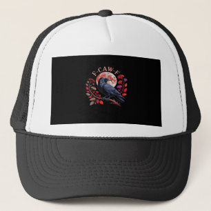 Casquette Corbeau drôle F-Caw-F Graphique Vintage Surdimensi
