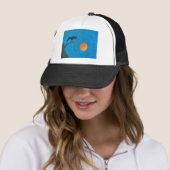 Casquette Corbeau et Pleine lune (En situation)