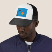 Casquette Corbeau et Pleine lune (En situation)