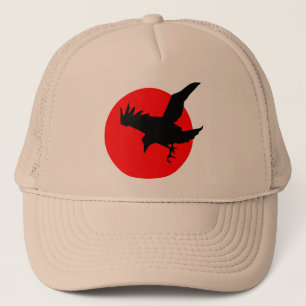 Casquette Corbeau sang plein rouge lune Joyeux Halloween