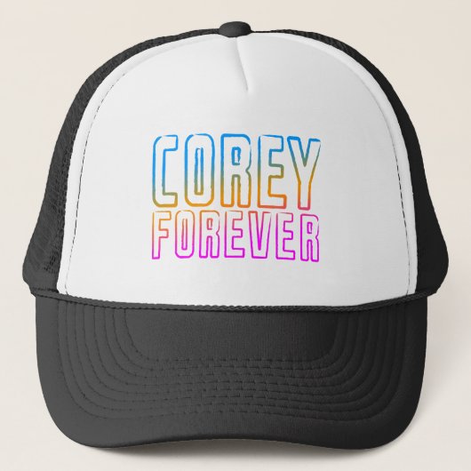 Casquette COREY TIGER 80's Retro COREY FOREVER (Devant)