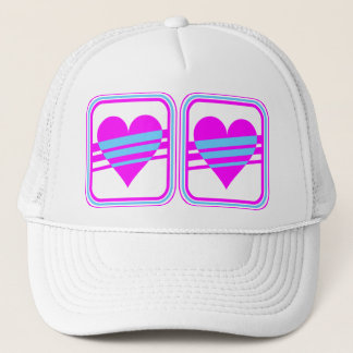 Casquette Corey Tiger Années 80 Vintage Cœur & Rayures