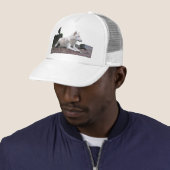 Casquette Corneille noire, loup blanc (En situation)