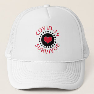 Casquette Coronavirus du Coeur Rouge - 19 Survivant